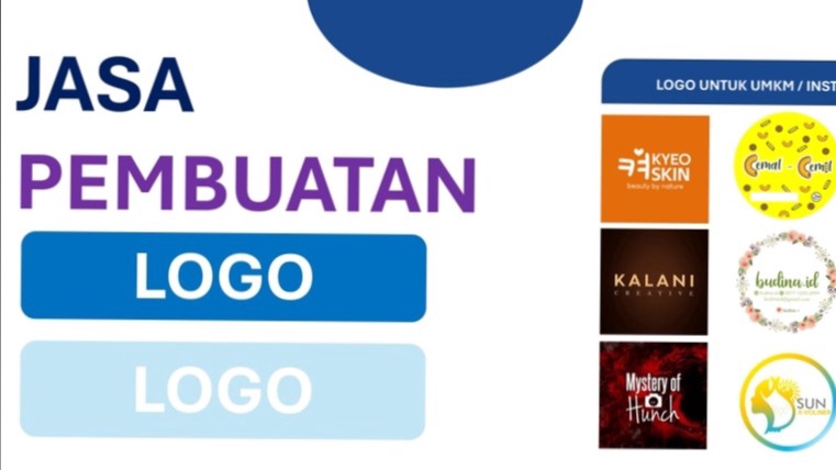 Jasa desain logo online untuk UKMK dan Instansi, desain logo profesional dengan harga terjangkau.