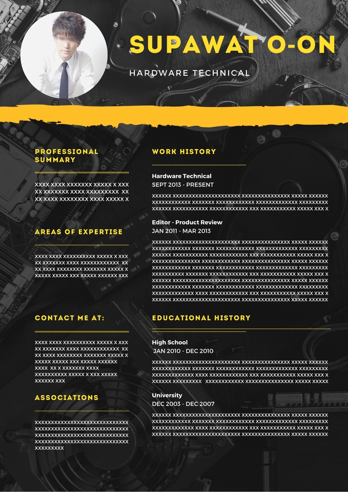 Portfolio & Resume - รับทำ Resume / CV ในแบบบ่งบอกสไลต์ความเป็นคุณ เพิ่มความเป็นมืออาชีพและความน่าเชื่อถือในการสมัครงาน - 5