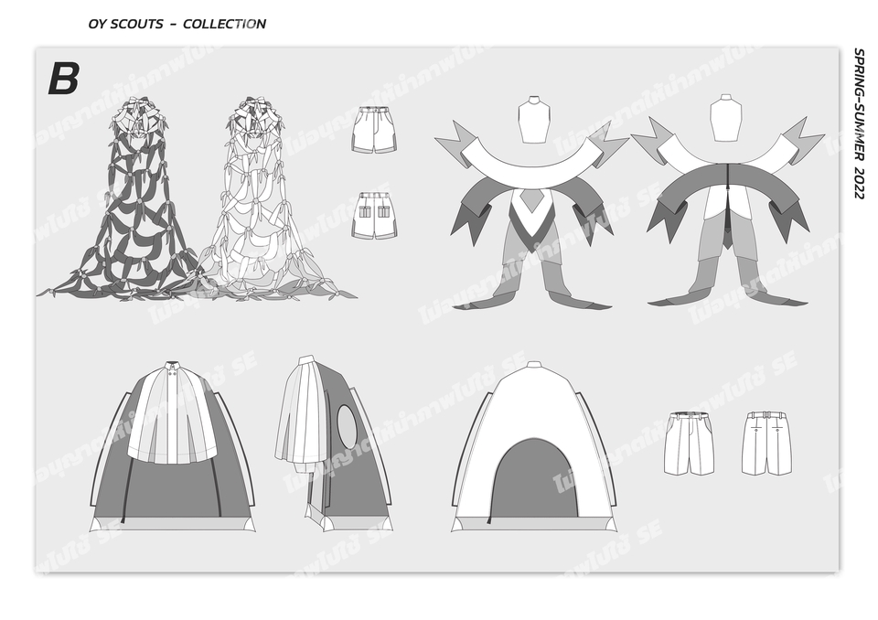 วาด/ออกแบบแพทเทิร์นเสื้อผ้า - รับวาด fashion illustration ออกแบบเสื้อผ้า ออกแบบลายผ้า ออกแบบกระเป๋า รับทำแบรนด์แฟชั่น - 6