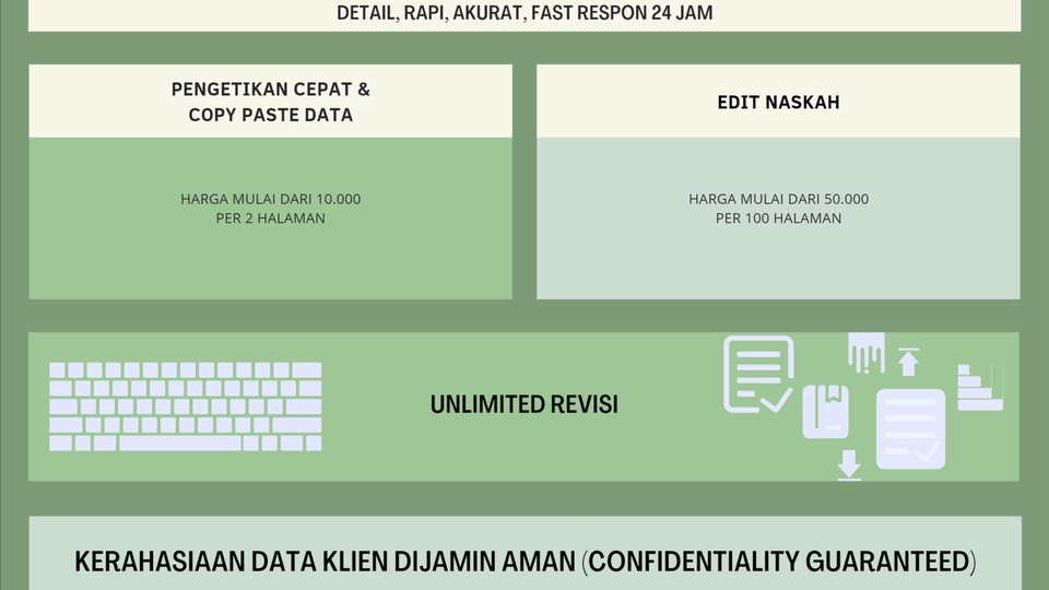 Pengetikan Umum - PENGETIKAN CEPAT & COPY PASTE DATA | EDIT NASKAH | FAST RESPON 24 JAM - 1