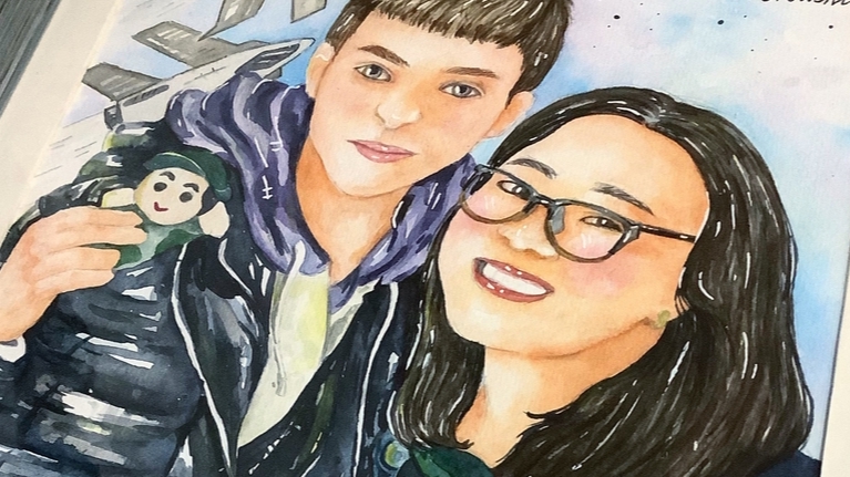 รับวาดภาพเหมือน การ์ตูนน่ารัก รูปคู่ หนุ่มสาว portrait