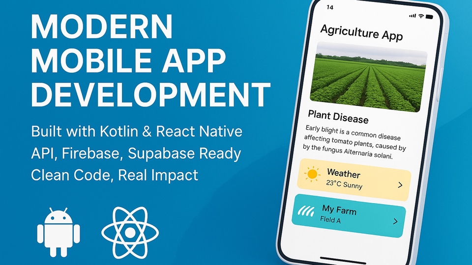 Jasa Pembuatan & Pengembangan Aplikasi Android - Custom Mobile App Development | Kotlin & React Native | Flutter