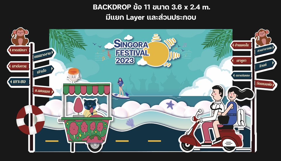 สื่อสิ่งพิมพ์และนามบัตร - ออกแบบ Backdrop สำหรับถ่ายรูปในงานอีเว้นท์ งานจัดประชุม งานแข่งขันหรือตกแต่งบูธออกงาน - 5