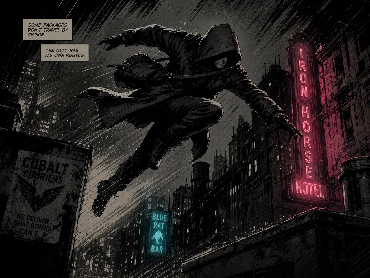 Comic-style panels arranged on the canvas