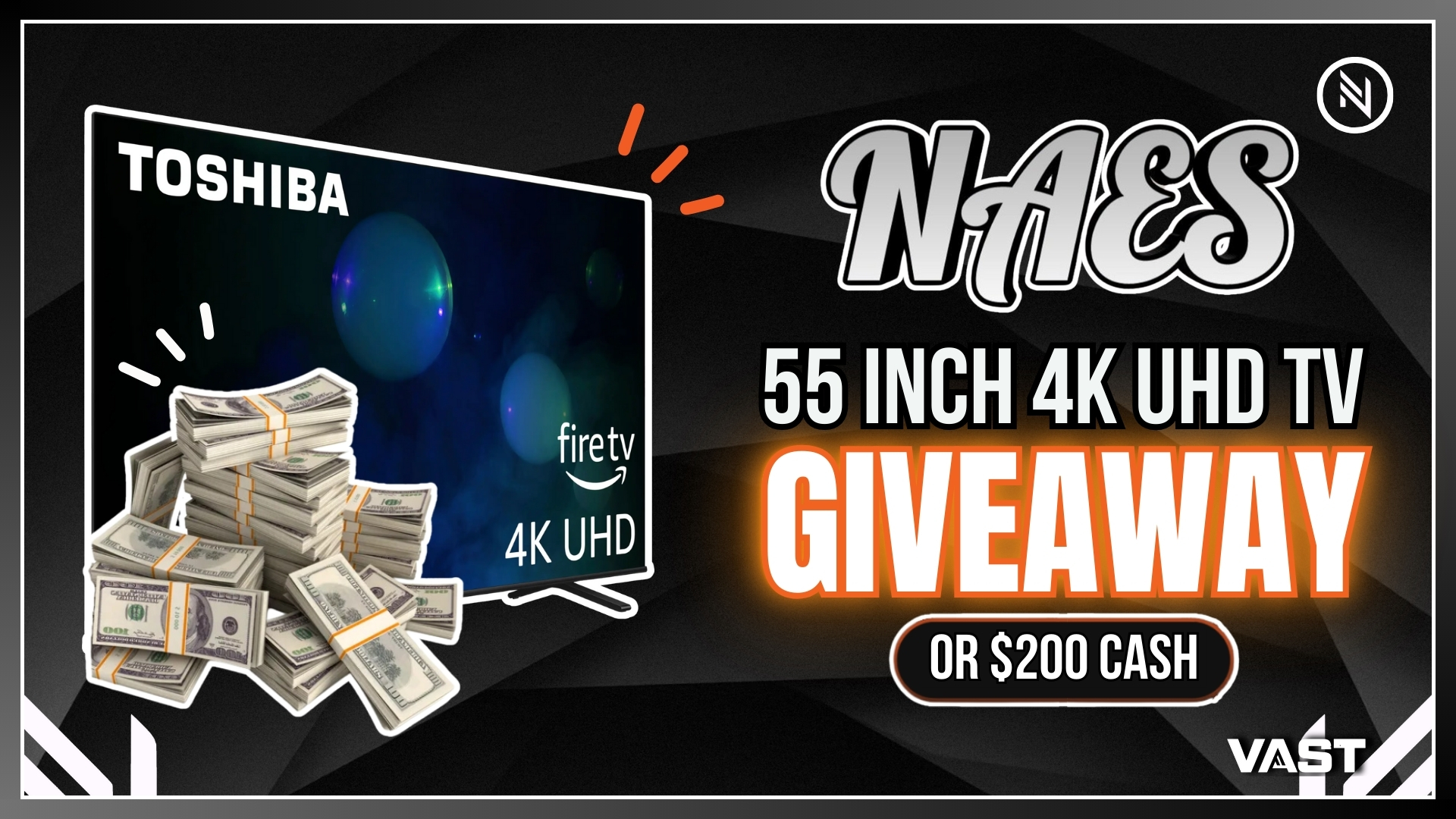 Naes | 55’ 4K UHD TV or $200 Cash