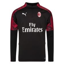 Milan Fleece Trainingsshirt - Zwart/Rood