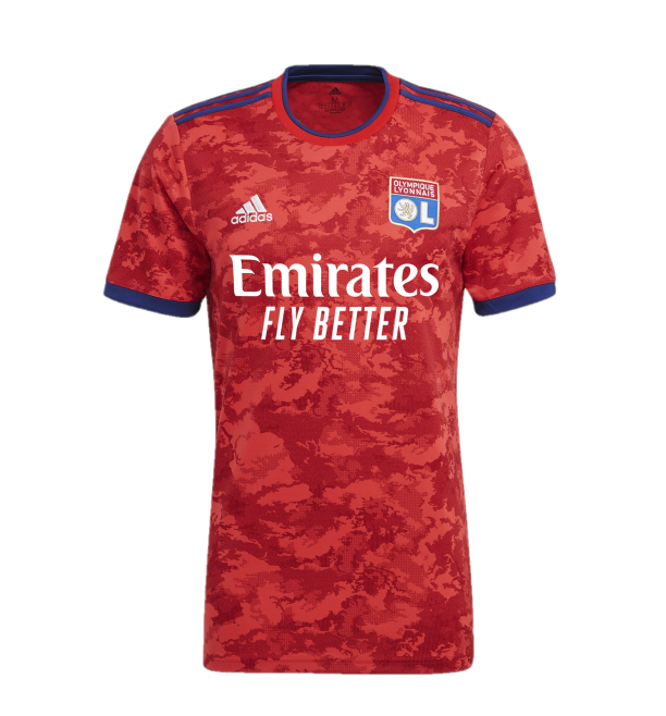 Olympique Lyon Shirt Uit Senior 2021-2022 - Maat S - Kleur: Rood | Soccerfanshop