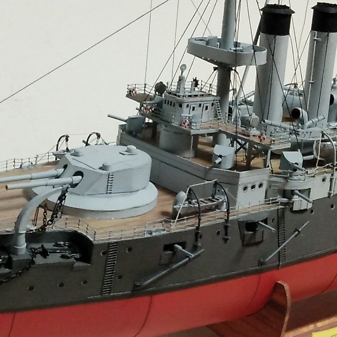 1/200 ペーパークラフト 日本海軍 戦艦敷島 船体アップ画像 1/200 ペーパークラフト 日本海軍 戦艦敷島 船体アップ画像