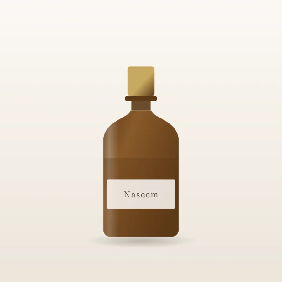 Decant/Partial Of Badee Rouge 5928 — illustration in the oud palette; photograph to follow