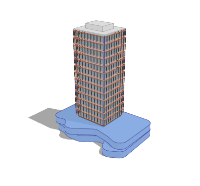 Architectural Facade with Podium