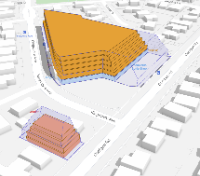 Built form control with site coverage and floor plate