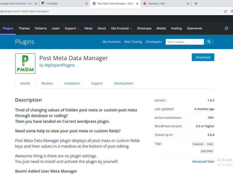 Post Meta Data Manager