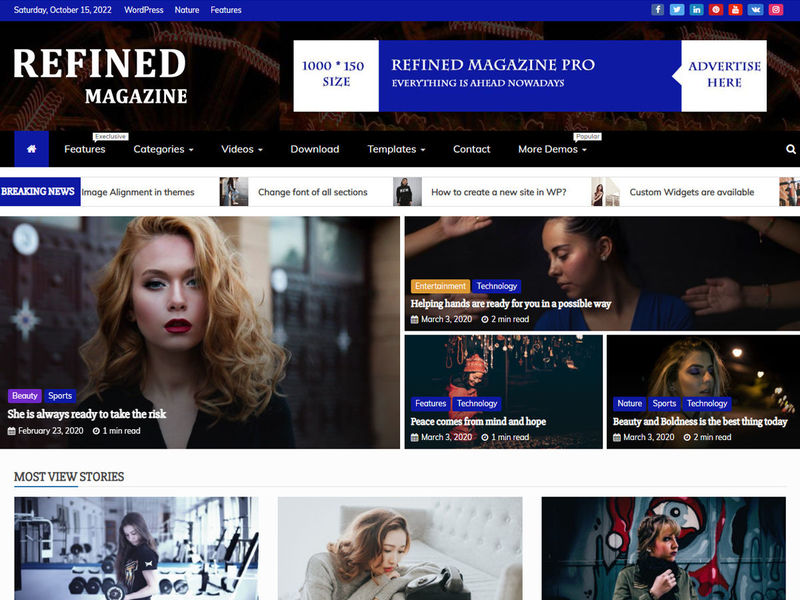 Refined Magazine - Free and Premium WordPress Theme