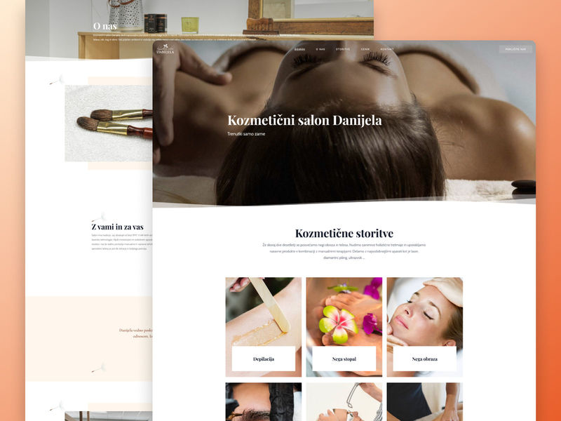 Website for cosmetics company