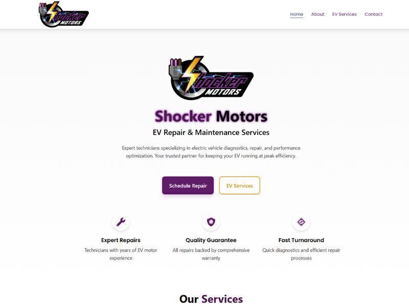 EV Repair & Tesla Service Website