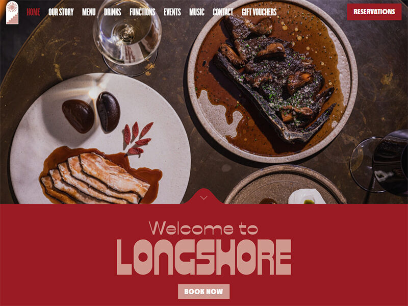 Longshore - Restaurant website