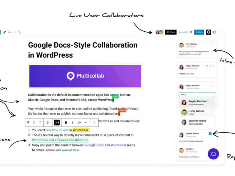 Multicollab – Google-Docs-Style Collaboration for WordPress