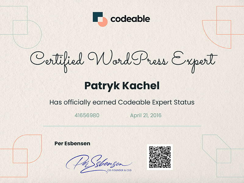 Codeable Certified Expert