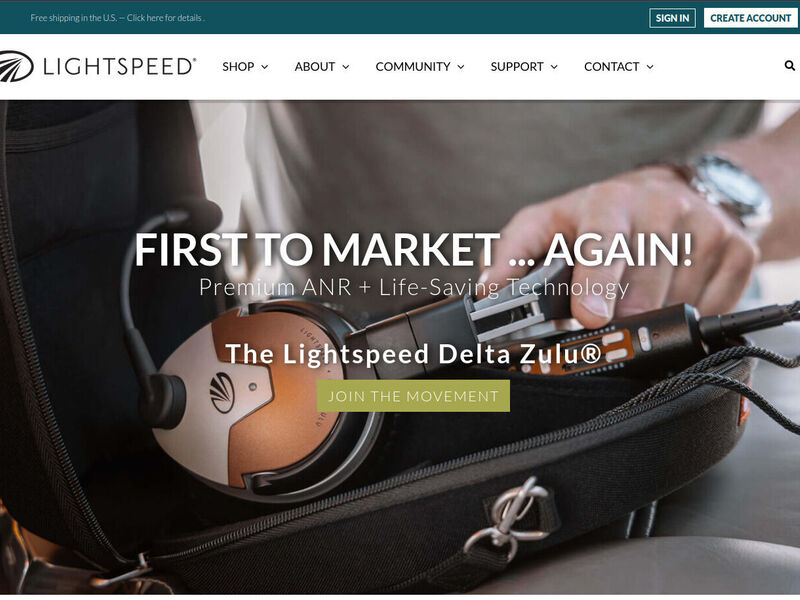 LightSpeedAviation eCommerce leading shipped aviation products.