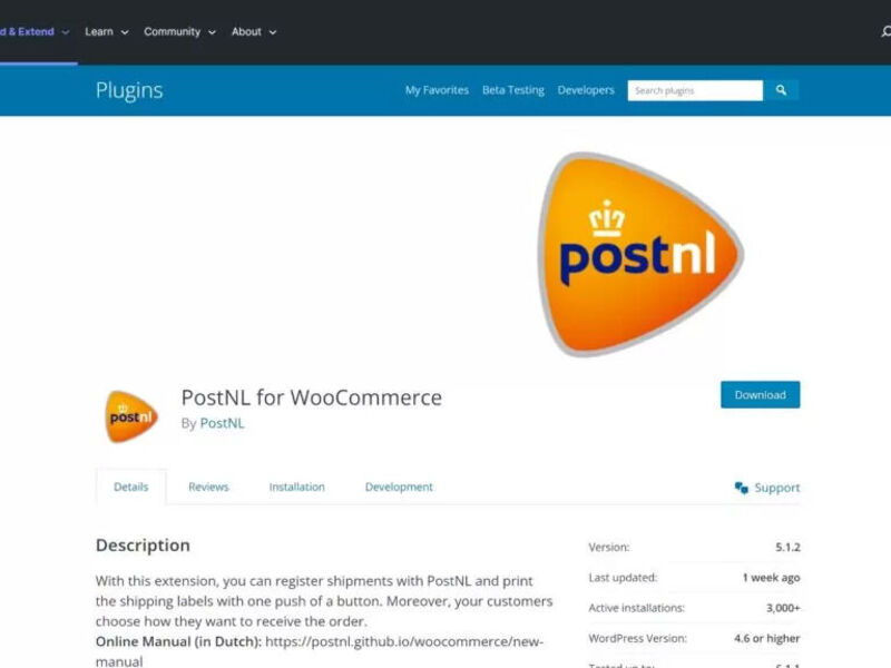 PostNL for WooCommerce