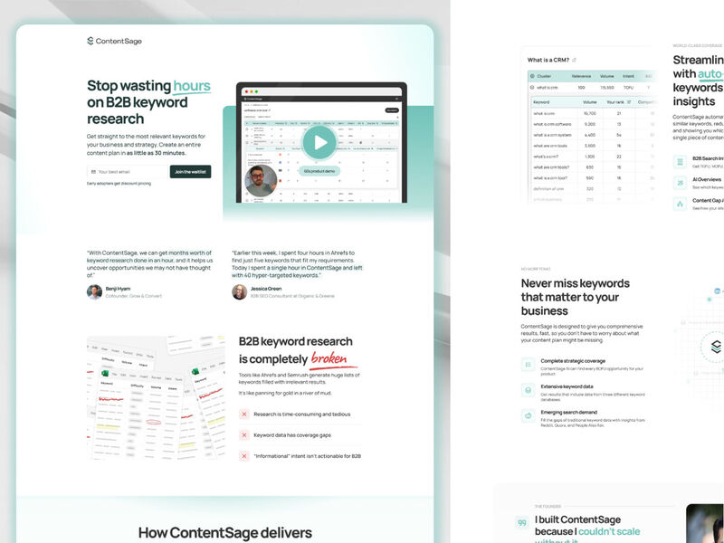 ContentSage – Landing Page (GeneratePress)