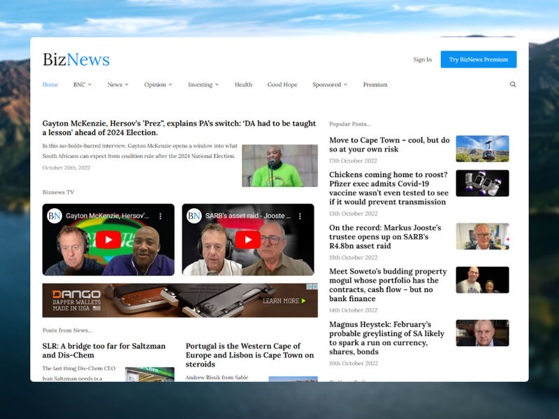 BizNews.com  – Full Site Design & Build