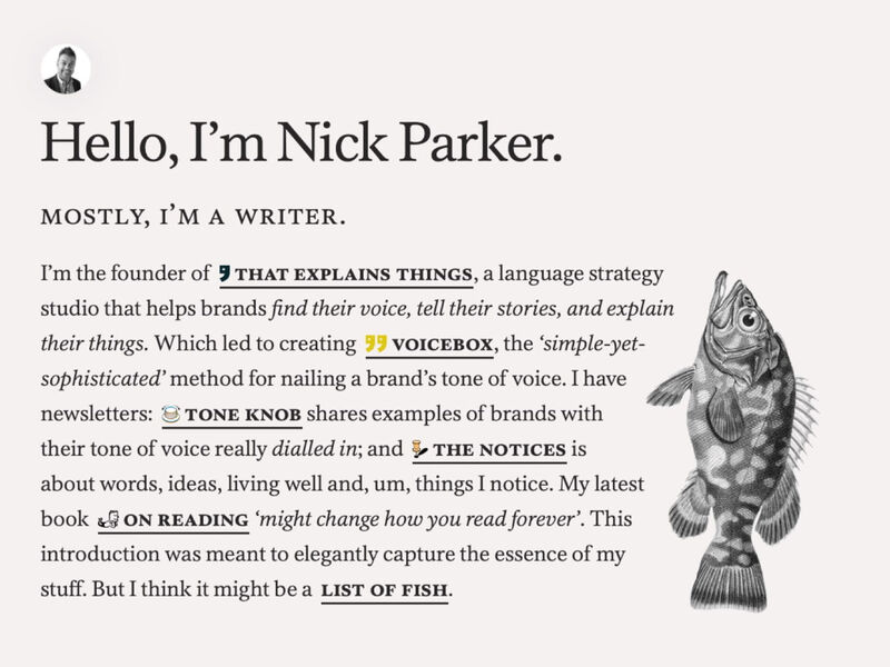 Personal site for Nick Parker