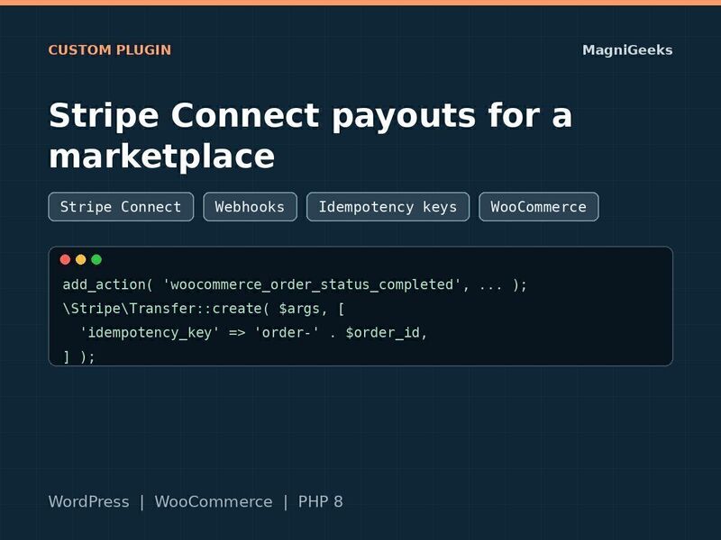 Plugin: Stripe Connect payouts for a marketplace