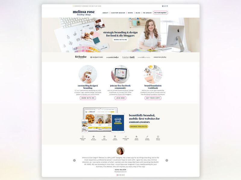 Melissa Rose Design Website