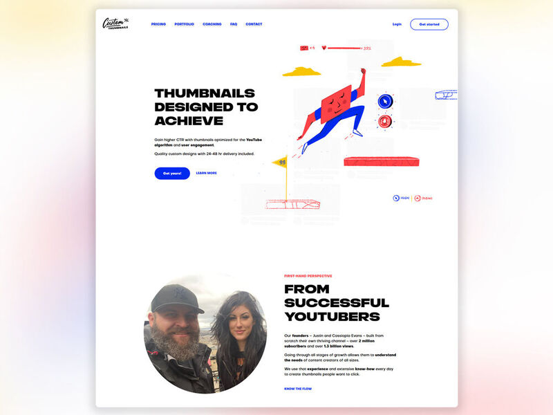 Custom Thumbnails Subscriptions Website