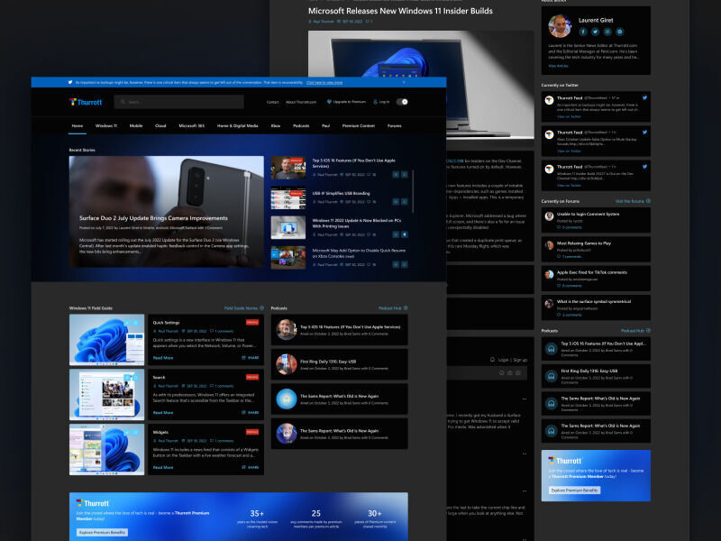 Thurrott.com Tech Website [ design + development ]
