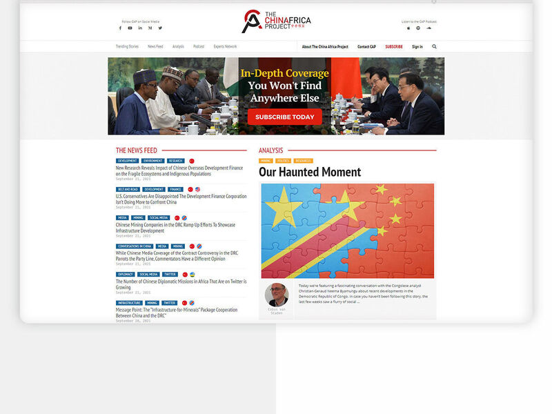 The China Africa Project - Editorial design, theme development