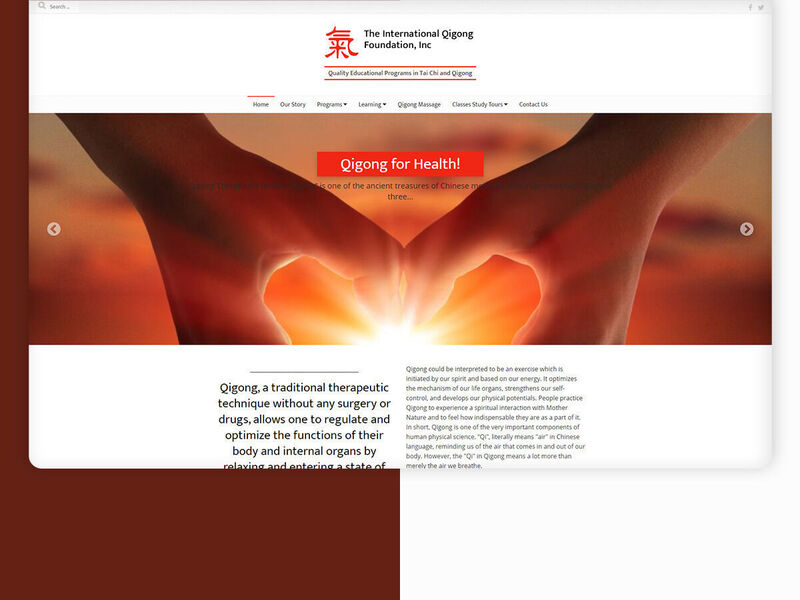 The Int. Qigong Foundation - Logo redesign & theme customization