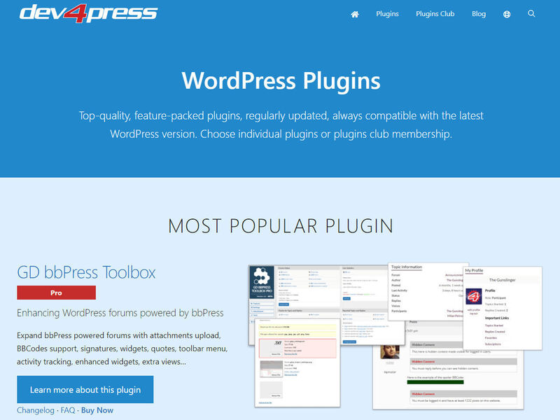 Dev4Press: Premium Plugins for WordPress