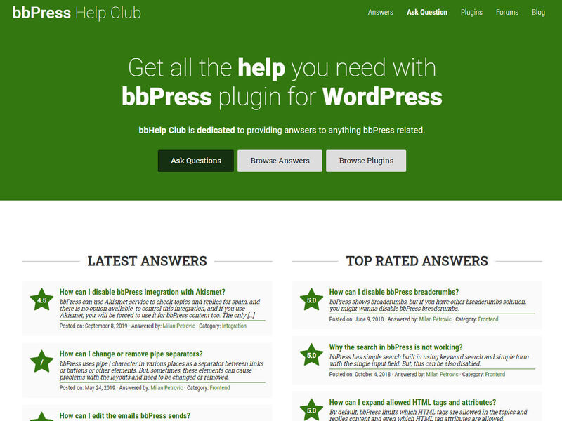 bbHelp Club: Get help for bbPress