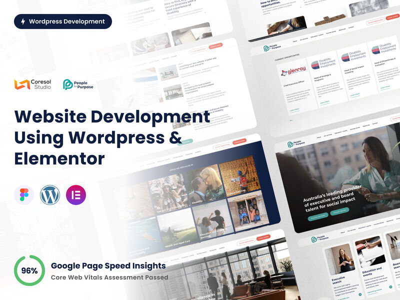 People For Purpose Website XD to Elementor