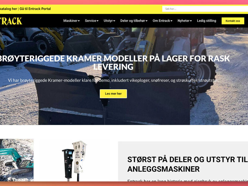 Entrack Equipment & Parts E-commerce Platform