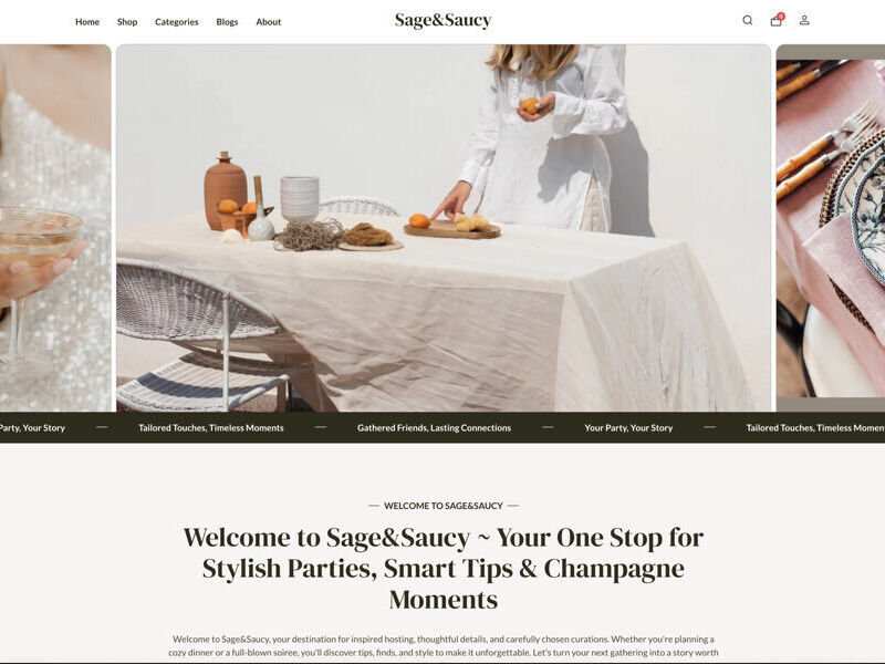 Sage & Saucy – Website Redesign