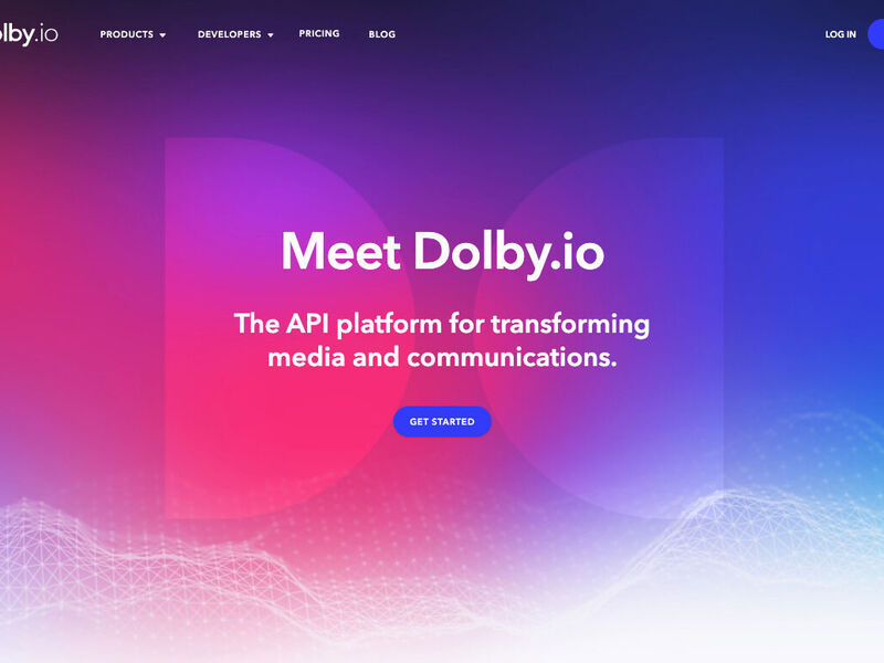 Dolby.io website