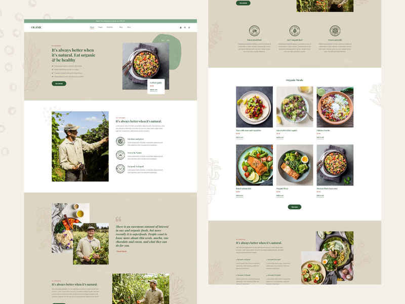 Oganic - Organic Food Elementor Template kit