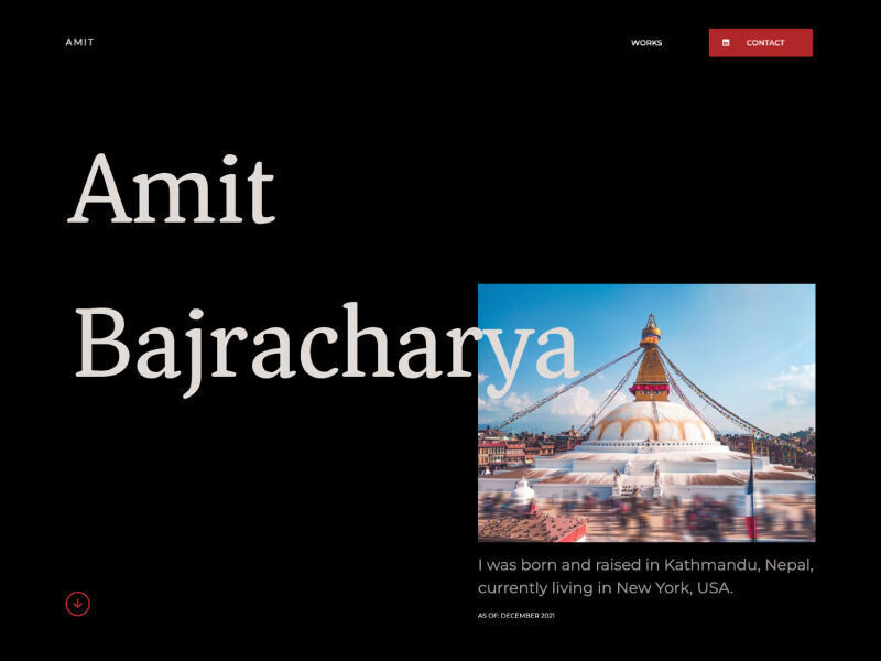 Personal Portfolio Website built using Elementor.