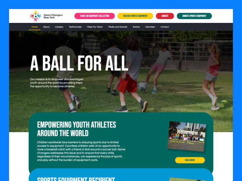 Game Changer New York Website built in Elemementor