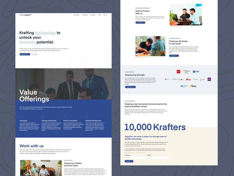 TechKraft Inc. Website made using Elementor