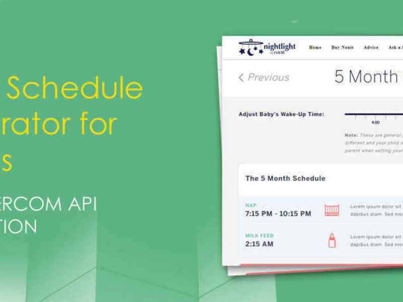 Sleep Schedule Generator for Babies with Intercom API Integration