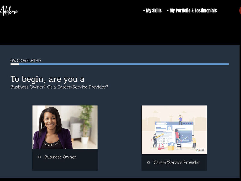 Development of a lead generation Quiz