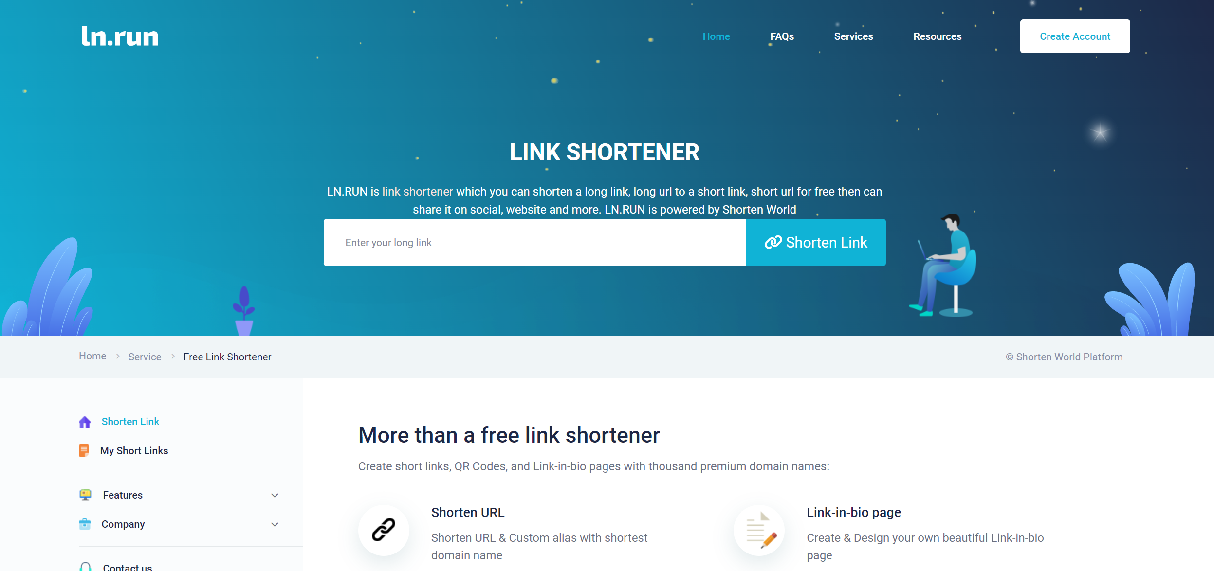 Ln.run URL Shortener