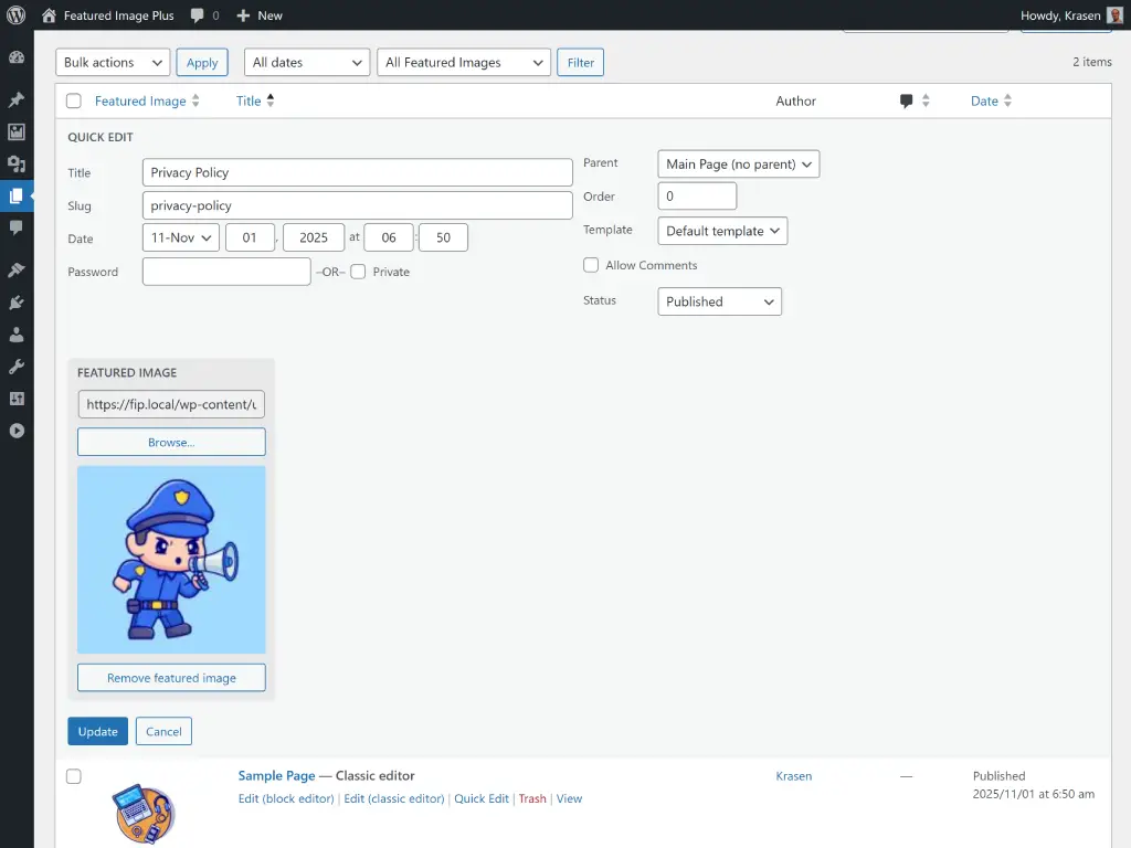 Feature Screenshot Image