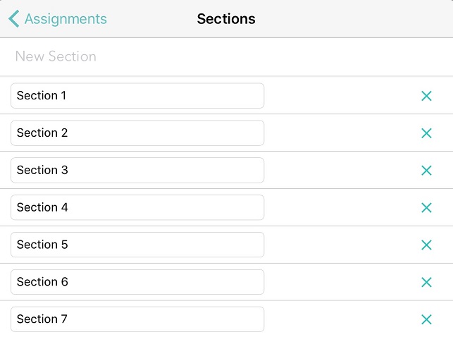 add sections