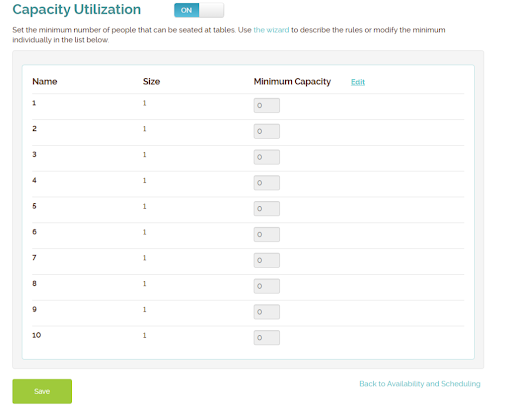 capacity-utilization-setting