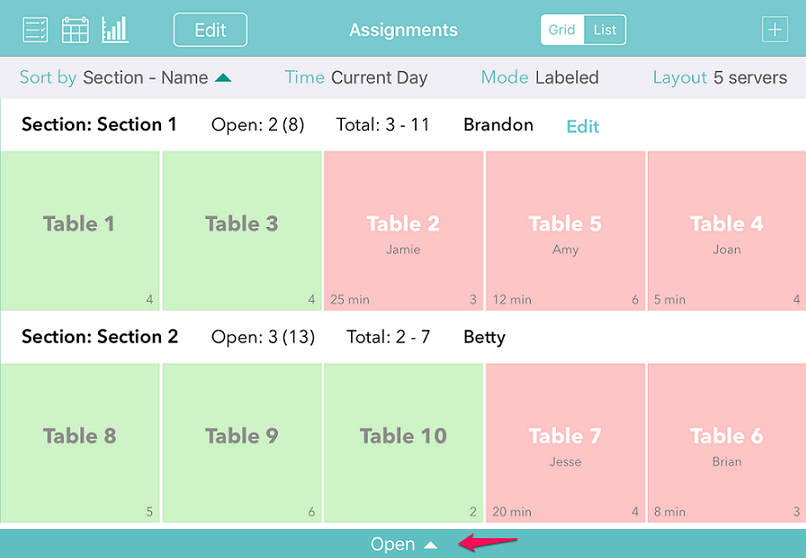 open split view